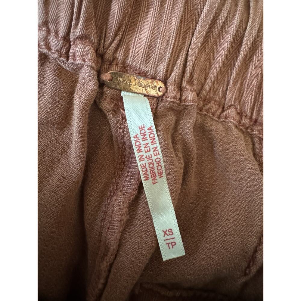 Free People Tahiti Pull-On Cargo Pants Women’s XS Red $138 Retail - Picture 6 of 9